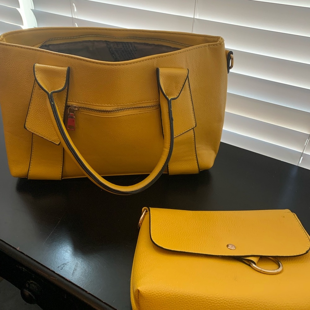 New Yellow Purse with Mini Purse included.